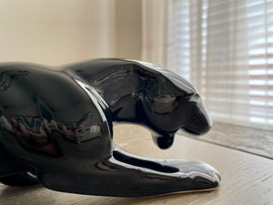 Ceramic Black Panther Planter