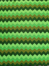 Load image into Gallery viewer, Green Chevron Afghan
