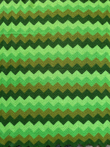 Green Chevron Afghan