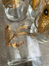 Load image into Gallery viewer, 22 KT Gold Owl Highball Glasses by Culver
